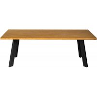 Freddy salongbord, 130 cm - Oljet eikefinér/svart metall Freddy salongbord, 130 cm - Oljet eikefinér/svart metall