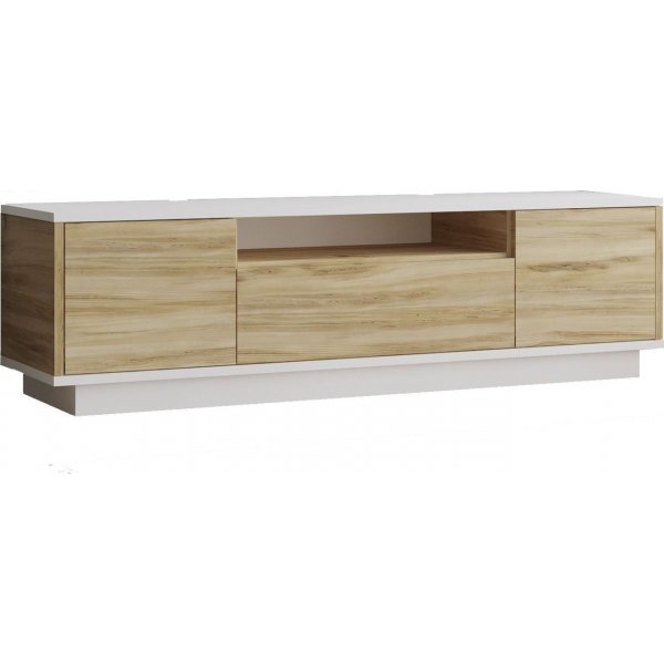 Luvio mediebenk 4 - Eik/hvit Luvio mediebenk 4 - Eik/hvit