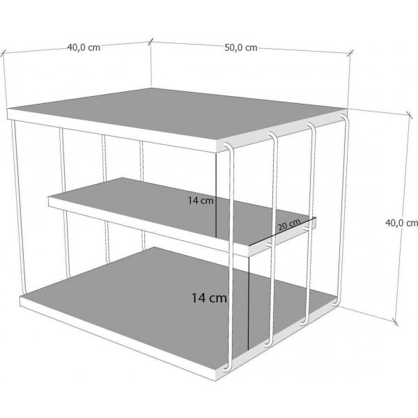 Lifon sidebord - Furu/svart Lifon sidebord - Furu/svart