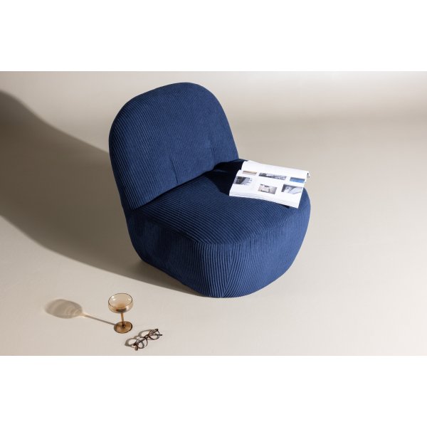 Mahla lenestol - Marineblå kordfløyel Mahla lenestol - Marineblå kordfløyel