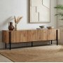 TV-stativ Nemming 180 cm - Atlantic Pine/Svart