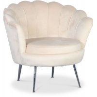 Musslan lenestol - Beige/krom Musslan lenestol - Beige/krom