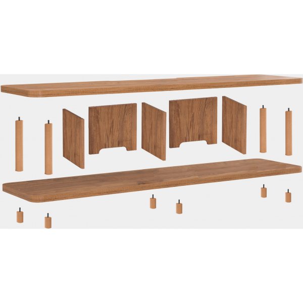 Neo media benk 140 cm - Furu Neo media benk 140 cm - Furu