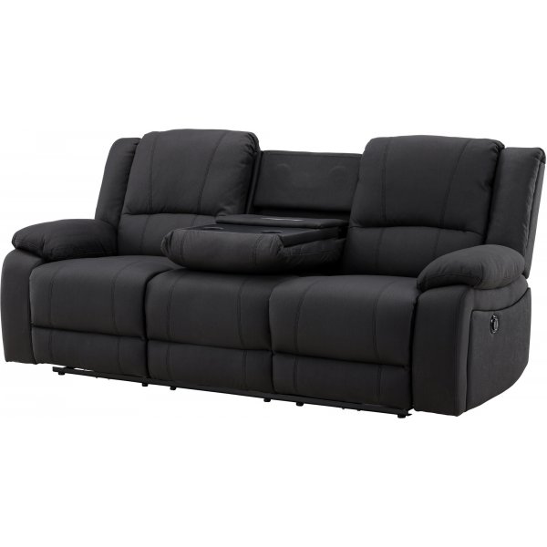 Singapore 3-seters hvilesofa - svart