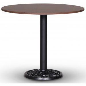 Mystery bord, rundt, 90 cm - Svartblomstrete understell / mørk treimitasjon Mystery bord, rundt, 90 cm - Svartblomstrete understell / mørk treimitasjon