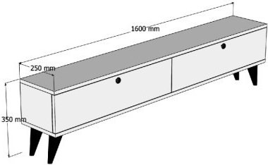 Paris TV-stativ - Travertin Paris TV-stativ - Travertin