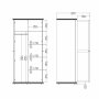 Nordgarderobe med 2 d�rer - 200 cm h�y