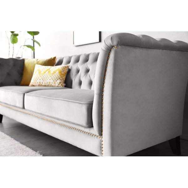 Sofa Chesterfield 3-seter gr - Henry