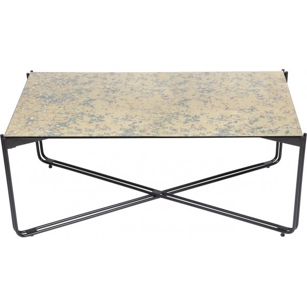 Lori soffbord 110x60 cm - Antikfrgad spegelglas mssing + Flekkfjerner for mbler