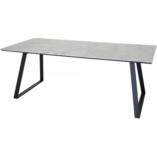 Spisebord Duffy 200 cm - Svart / Hvit Marmor