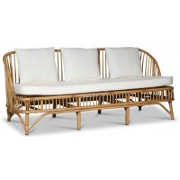 Baboo 3-seters sofa med puter - Rotting natur