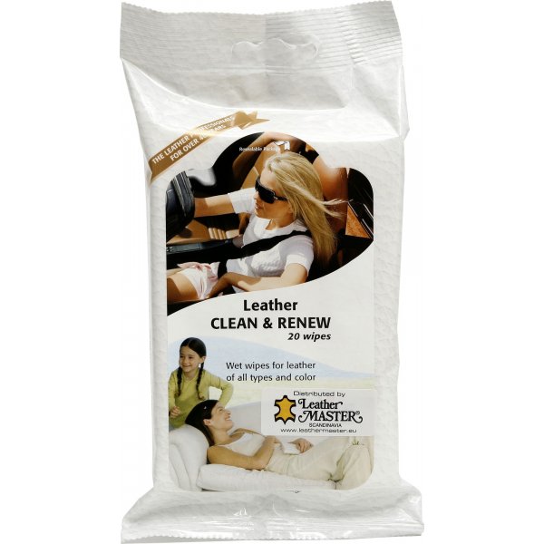 Leather Clean Renew Wipes vtservietter - 20 stk