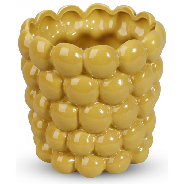 Krukke Big Bouble H16 cm - Lysegul