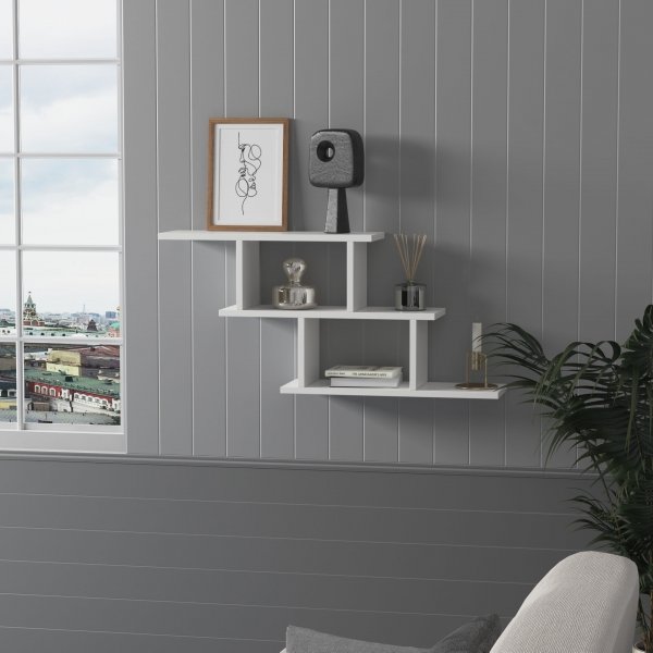 Steps vegghylle - Hvit Steps vegghylle - Hvit