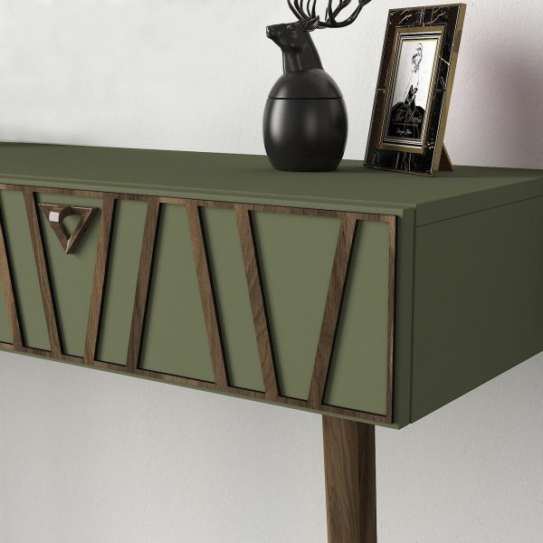 Skogsavlastningsbord 120x 35 cm - Valnøtt/mørkegrønn Skogsavlastningsbord 120x 35 cm - Valnøtt/mørkegrønn