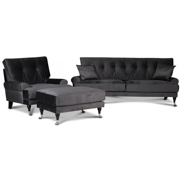 Adena Fotskammel XL - Mørkegrå Fløyel Adena Fotskammel XL - Mørkegrå Fløyel