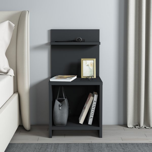 Vidora nattbord - Antrasitt Vidora nattbord - Antrasitt