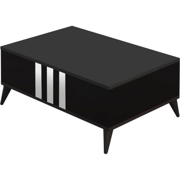 Zlato salongbord 90 x 39 cm - Antrasitt/sort/krom