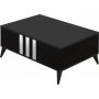 Zlato salongbord 90 x 39 cm - Antrasitt/sort/krom