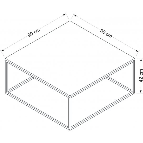 Loni salongbord 90 x 90 cm - Antrasitt Loni salongbord 90 x 90 cm - Antrasitt