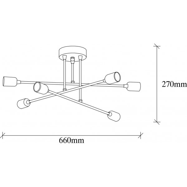 Utvidet taklampe 1502 - Kobber Utvidet taklampe 1502 - Kobber