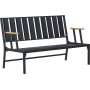 Lotus 2-seters utesofa - Svart/antrasitt