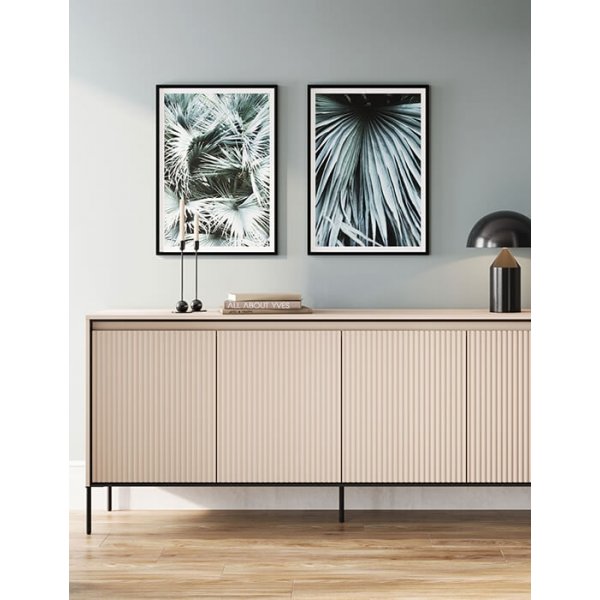 Trend skjenk B193 cm - Beige/svart Trend skjenk B193 cm - Beige/svart