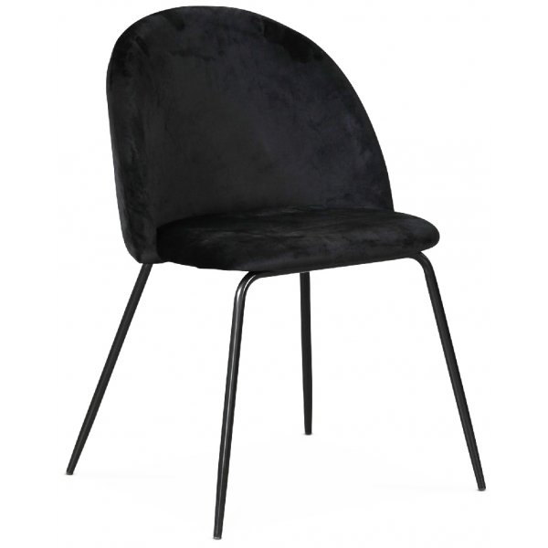 Plaza velvet stol - Svart