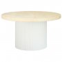 Spisegruppe med 2 stoler og spisebord 80 cm beige/rotting - Merca/Tor