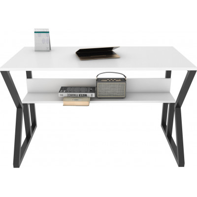 Wake skrivebord Sort/hvit - 120 x 60 cm