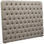 Romance Sengegavl med knappar 160 x 140 cm - Beige