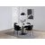 Tarifa spisebord 110 cm - Hvit marmor/sort