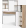 Function Plus skrivebord 138,4 x 101,6 x 141,1 cm - Hvit/eik