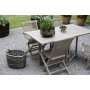 Spisegruppe Salt, gr teak: Slagbord inkludert 4 stk. Salt stoler i gr teak