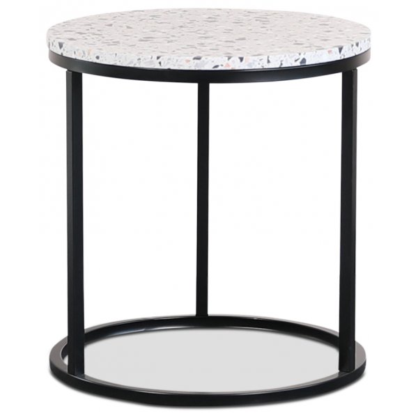 Terrazzo sidebord 50 cm - Terrazzo Cosmos & underdel Accent i svart metall