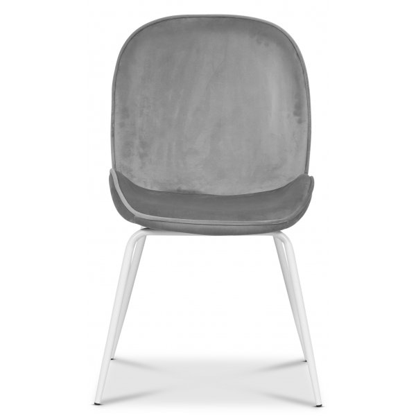 Leo stol - Gr (Flyel)/hvit