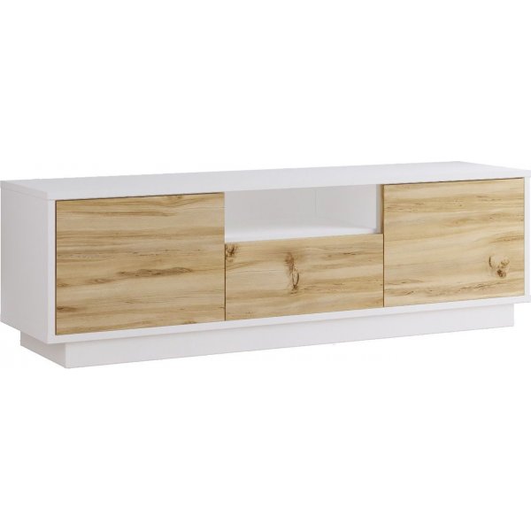 Luvio mediebenk 3 - Eik/hvit Luvio mediebenk 3 - Eik/hvit