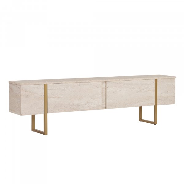 TV-stativ Orost 180 cm - Travertin/gull