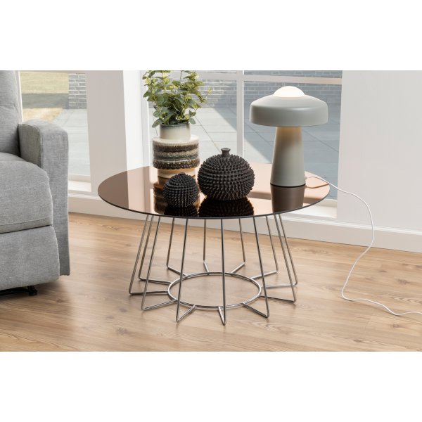 Casia salongbord Ø80 cm - Bronse/krom Casia salongbord Ø80 cm - Bronse/krom