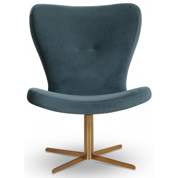 Spekeröd designer lenestol - Petroleum (Fløyel) / Messing Spekeröd designer lenestol - Petroleum (Fløyel) / Messing