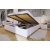 Dentro seng med oppbevaring 160 x 200 cm - Hvit/eik + Mbelpleiesett for tekstiler