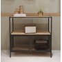 Tatu avlastningsbord 80 x 30 cm - Eik/svart