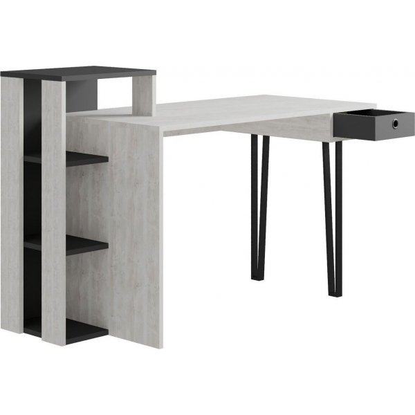Loyd skrivebord - Hvit/antrasitt