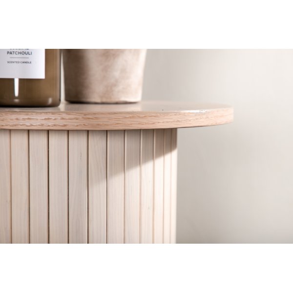 Bianca sidebord Ø40 cm - Whitewash Bianca sidebord Ø40 cm - Whitewash