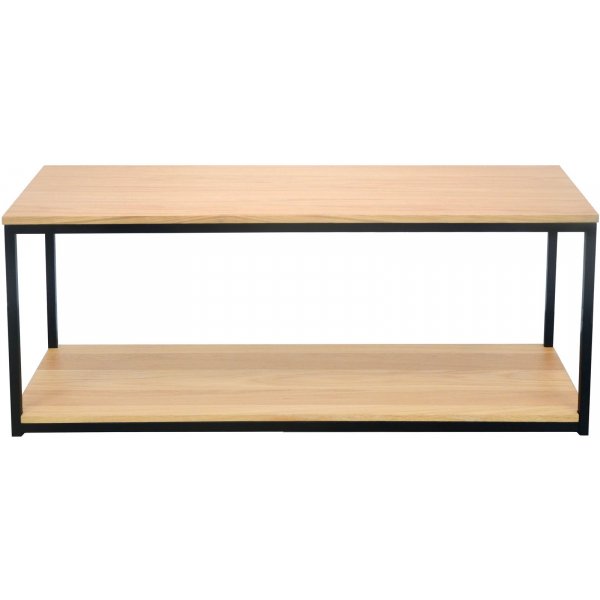 Natalie TV-benk - Hvitpigmentert eikefiner