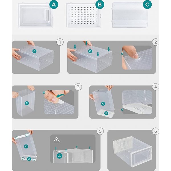 Linton oppbevaringsboks 35x25 cm 18-pakning - Gjennomsiktig
