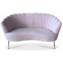 Snckan 2-seter sofa - Rosa flyel / Krom