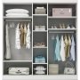 Henna garderobe 175 x 50 x 182 cm - Hvit