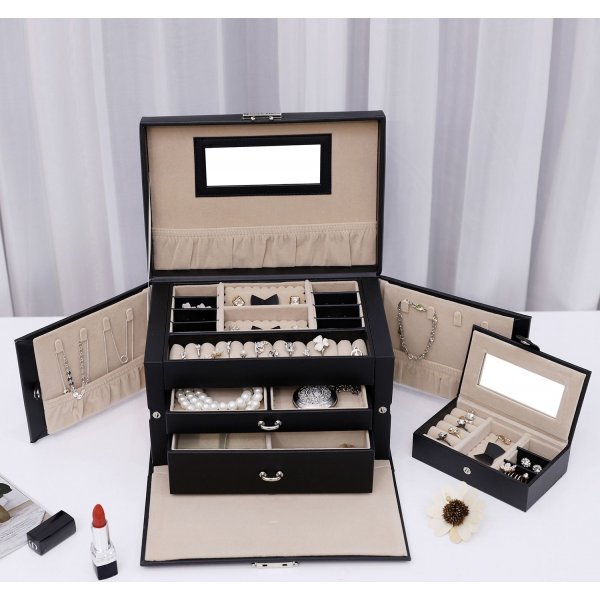 Carat smykkeskrin - Svart Carat smykkeskrin - Svart