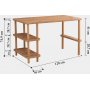 Moon skrivebord 120x70 cm - Furu